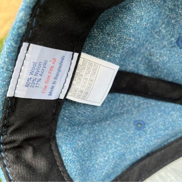 Hurley Wool Blend SnapBack Two-Tone Textured Cursive Logo Adjustable Hat - Picture 7 of 7